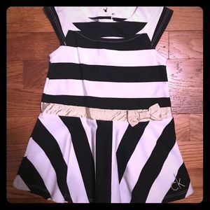 Calvin Klein Black and White baby girl dress